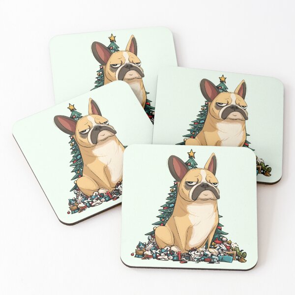 Item preview, Christmas French Bulldog Sticker designed and sold by purrfect pattern.