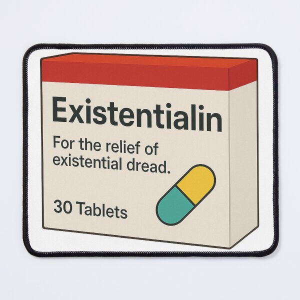 Item preview, Existentialin™ For the Relief of Existential Dread | Funny Mental Health Humor designed and sold by pharmafeels.