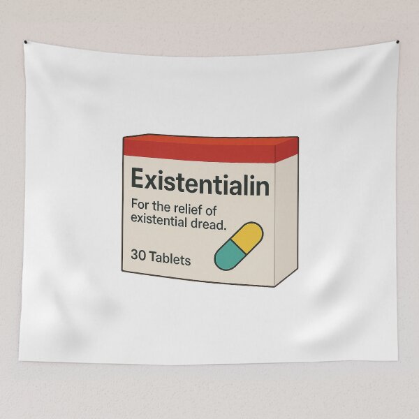 Item preview, Existentialin™ For the Relief of Existential Dread | Funny Mental Health Humor designed and sold by pharmafeels.