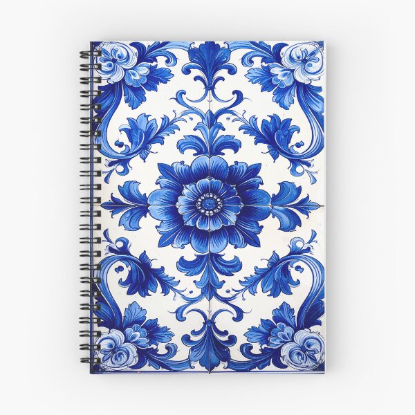 Item preview, Blue Delft Tile – Elegant Dutch Floral Pattern in Classic White and Blue designed and sold by DutchView22.