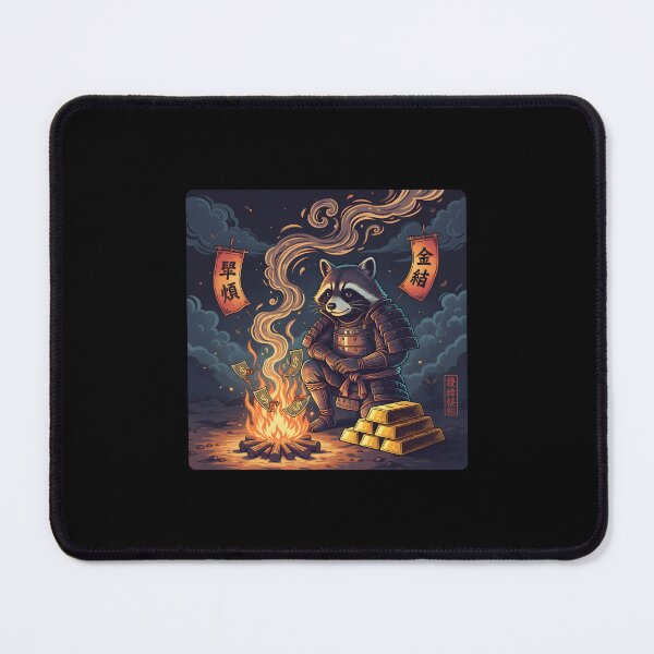 Item preview, Raccoon of Gold — Paper Burns, Gold Shines (Ukiyo-e Style) designed and sold by KakangMudi.