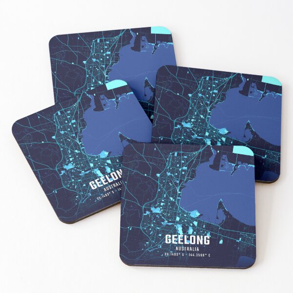 Item preview, Geelong Midnight City Map designed and sold by HomeLivingCo.