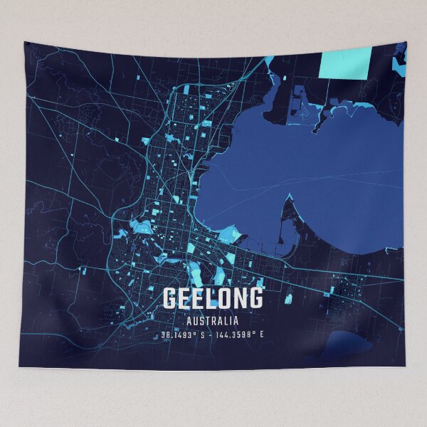 Item preview, Geelong Midnight City Map designed and sold by HomeLivingCo.