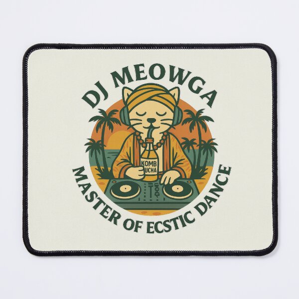 Item preview, Kombucha DJ Cat – “Sober Vibe” Mindful Dance Tee designed and sold by ZenCatZone.