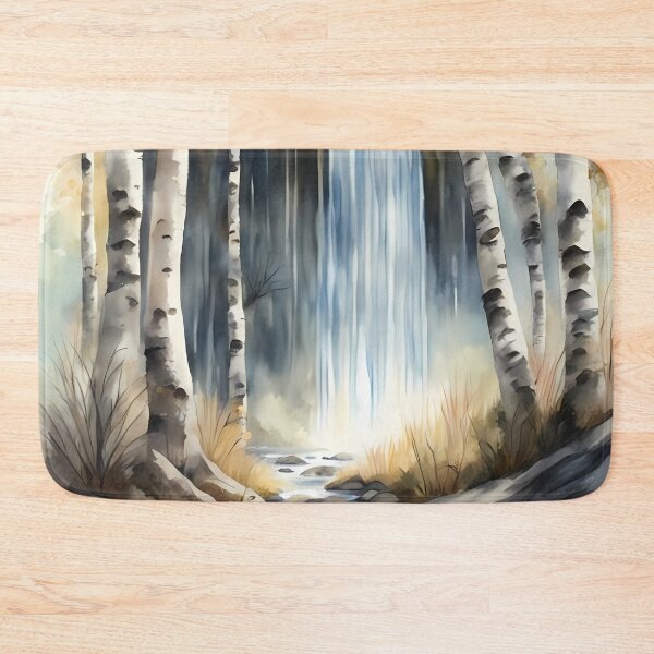 Item preview, High Waterfall in Birch Forest  designed and sold by CalmnessbyChoice.