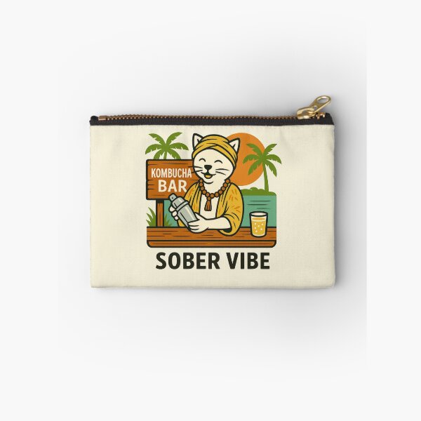 Item preview, Sober Vibe – Kombucha Bar Cat for Mindful Drinkers designed and sold by ZenCatZone.