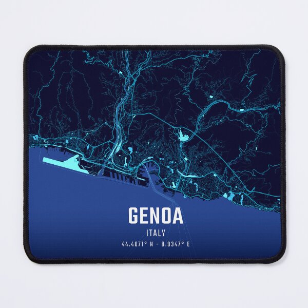 Item preview, Genoa Midnight City Map designed and sold by HomeLivingCo.