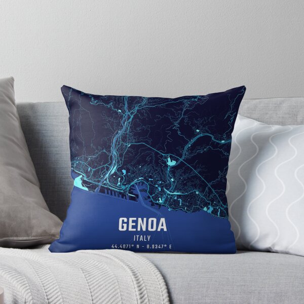 Item preview, Genoa Midnight City Map designed and sold by HomeLivingCo.