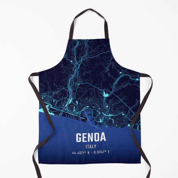 Item preview, Genoa Midnight City Map designed and sold by HomeLivingCo.