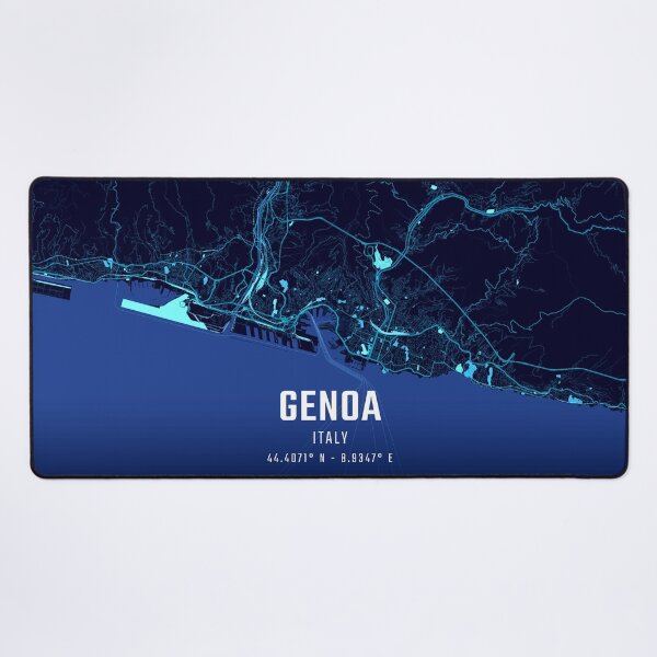 Item preview, Genoa Midnight City Map designed and sold by HomeLivingCo.