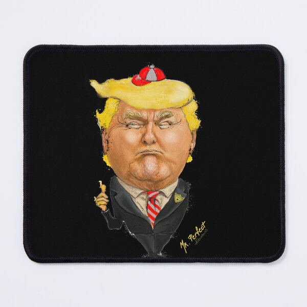 Donald Trump Schoolboy Caricature for Politica UK Cartoons  Mouse Pad