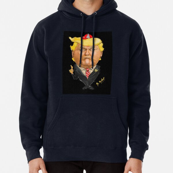 Donald Trump Schoolboy Caricature for Politica UK Cartoons  Pullover Hoodie