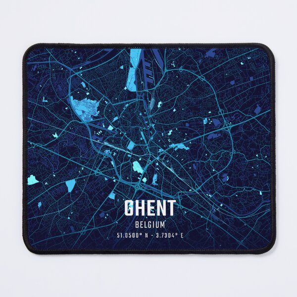 Item preview, Ghent Midnight City Map designed and sold by HomeLivingCo.