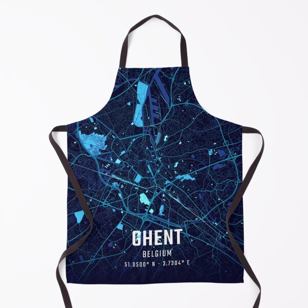 Item preview, Ghent Midnight City Map designed and sold by HomeLivingCo.