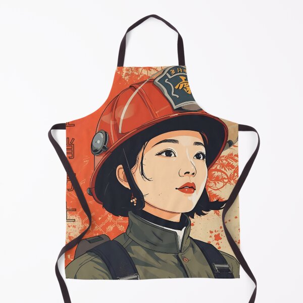 Item preview, Vintage firefighter woman designed and sold by Vintage City.