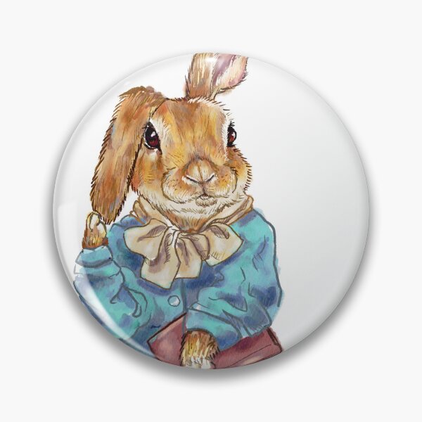 Item preview, Fancy Ladies series - Lucy the Rabbit Watercolour Illustration designed and sold by pixiegutsGB.