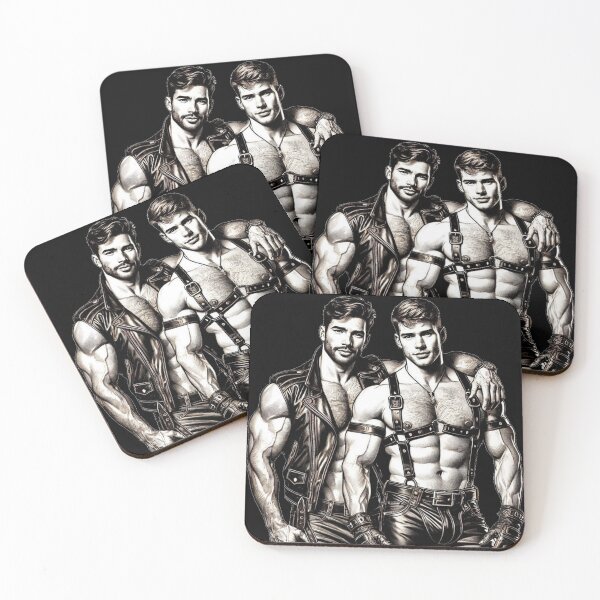 Item preview, Gay Leather Bar Pride "Hank & Joe" San Francisco Pride Graphic Design designed and sold by ItsAKinkThing.
