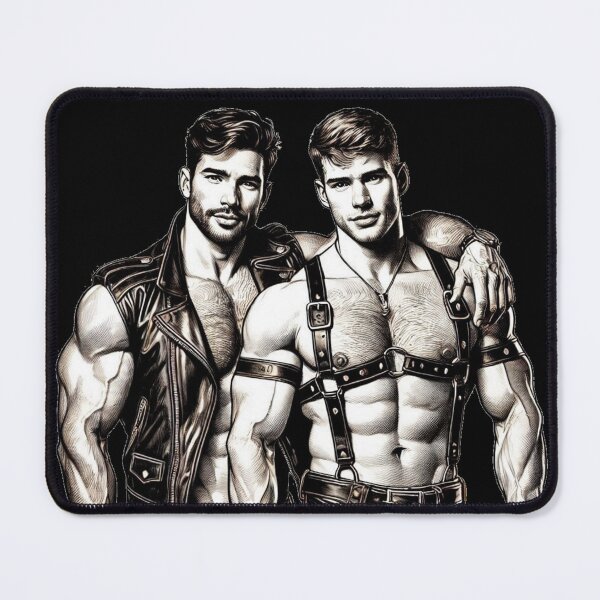 Item preview, Gay Leather Bar Pride "Hank & Joe" San Francisco Pride Graphic Design designed and sold by ItsAKinkThing.