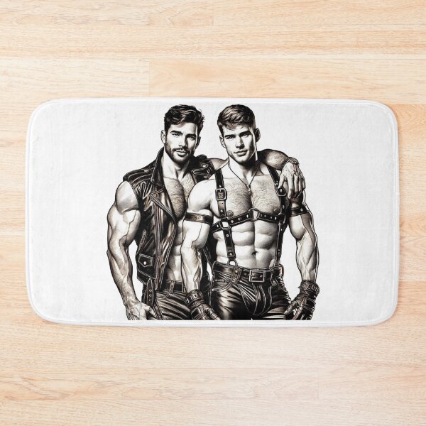 Item preview, Gay Leather Bar Pride "Hank & Joe" San Francisco Pride Graphic Design designed and sold by ItsAKinkThing.