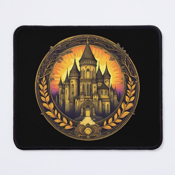 Item preview, Castlecore Sunset Castle Ornate Frame Art designed and sold by flagshiptee.