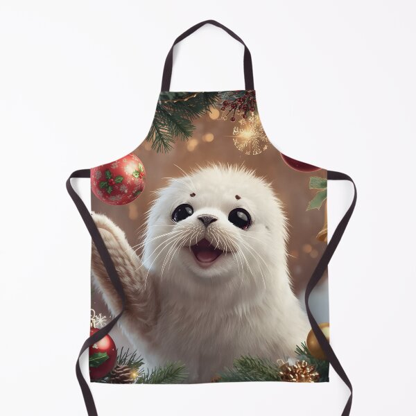 Item preview, Cute Seal playing with Christmas ornaments designed and sold by SealMart.