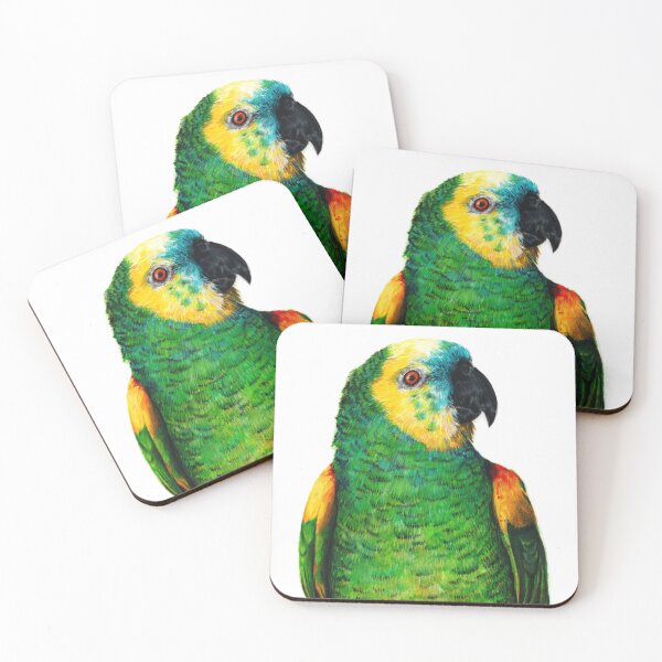 Item preview, Blue-fronted parrot drawing designed and sold by Adam Wróbel.
