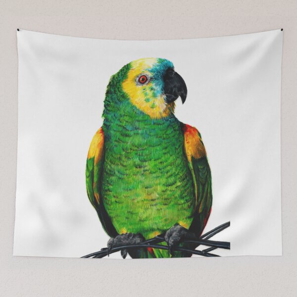 Item preview, Blue-fronted parrot drawing designed and sold by Adam Wróbel.