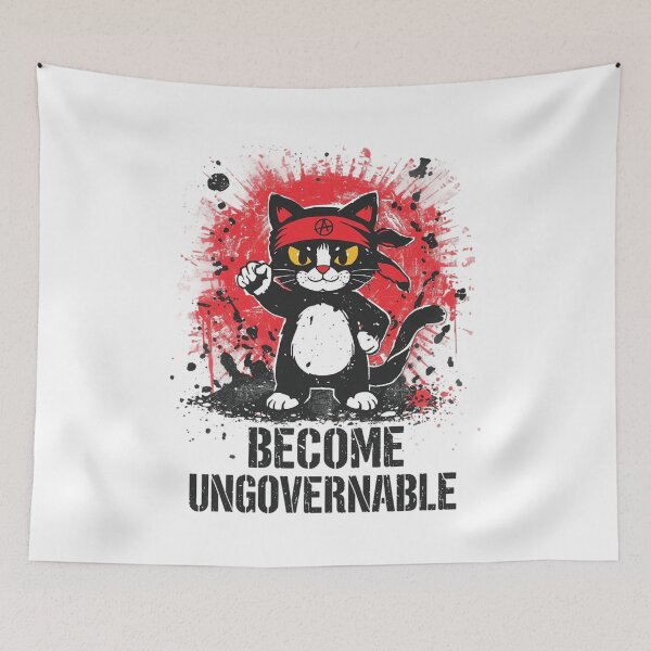 Item preview, Become Ungovernable Cat – Rebellious Punk Cat   designed and sold by Tomasz  Siennicki.
