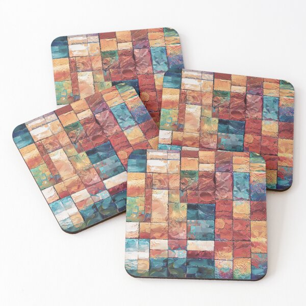 Item preview, Tactile Mosaic – Abstract Texture Grid designed and sold by Arjen Roos.