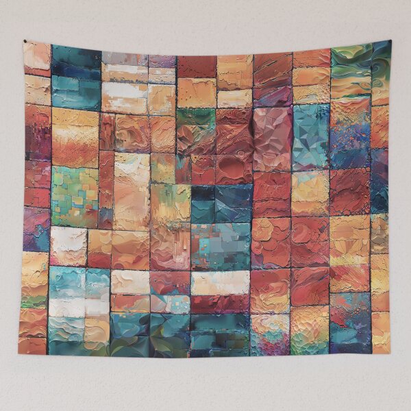 Item preview, Tactile Mosaic – Abstract Texture Grid designed and sold by Arjen Roos.