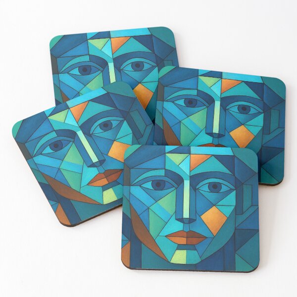 Item preview, Geometric face in colors designed and sold by Sigtrix.