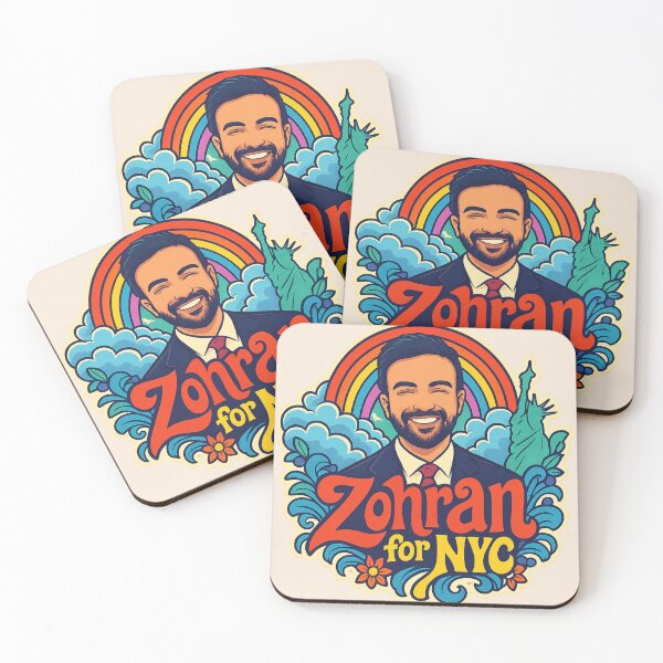 Item preview, Zohran for NYC – Retro Rainbow Campaign Art Print designed and sold by GirlyPopped.