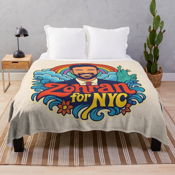 Item preview, Zohran for NYC – Retro Rainbow Campaign Art Print designed and sold by GirlyPopped.