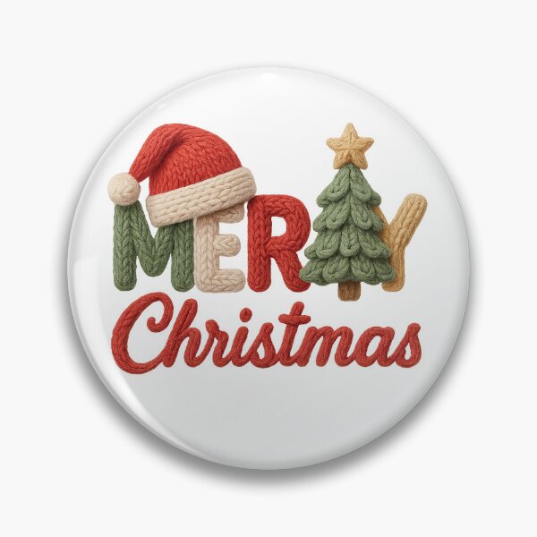 Artikelvorschau, Gestrickter Weihnachtsgruß mit Weihnachtsmannmütze und Baumillustration entworfen und verkauft von MujernDesignArt.