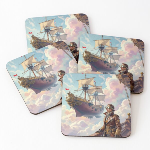 Item preview, Steampunk Sky Voyage – Airship Adventure meets Victorian Elegance & Futuristic Fantasy designed and sold by FotoworldEdel.