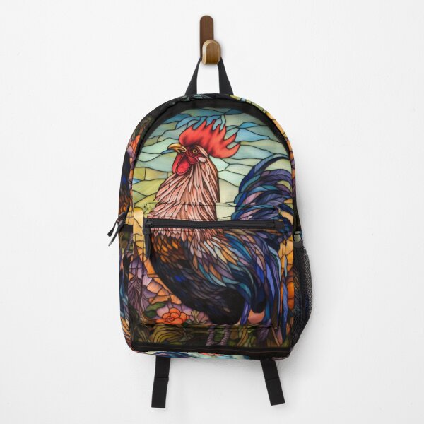 Item preview, Rooster Art Nouveau Stained Glass Window Design designed and sold by pinkal.