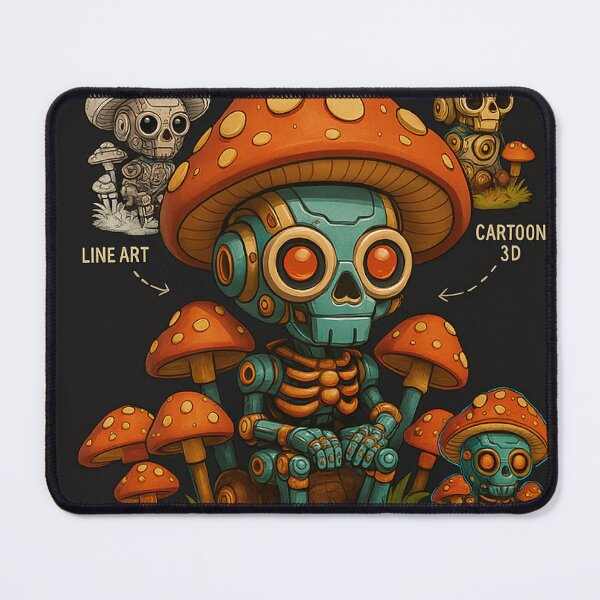 Item preview, Concept Design Evolution – Mushroom Robot Skull designed and sold by Thaivi Design.