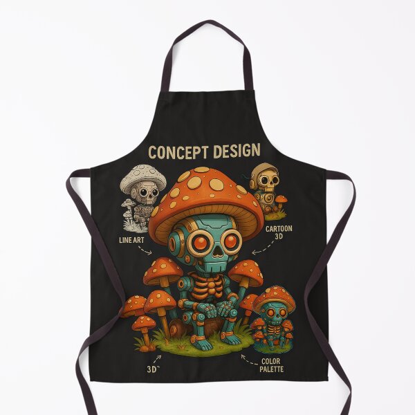 Item preview, Concept Design Evolution – Mushroom Robot Skull designed and sold by Thaivi Design.