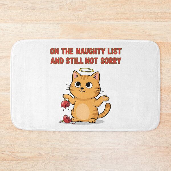 Item preview, Cheeky Cat Breaks Ornament, Not Sorry designed and sold by WildLeafDigital.
