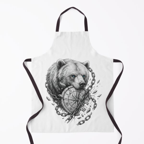Item preview, Breaking the Chains of Time – Bear & Clock Design designed and sold by Kavya Art.