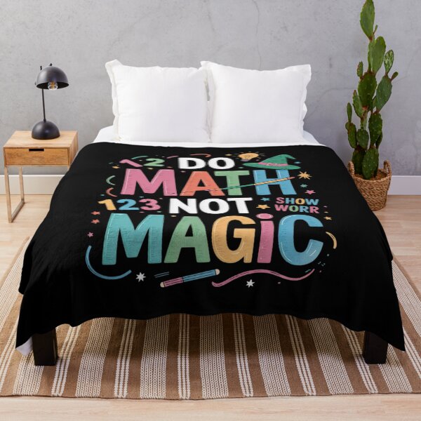 Item preview, Do Math Not Magic Math Teacher Back to School Student designed and sold by lilLilaBatArt.