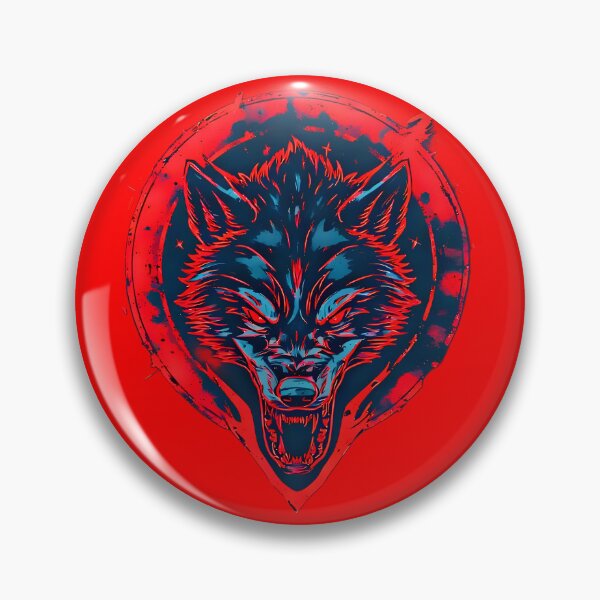 Item preview, Cyber Wolf – Neon Red and Blue Electric Alpha Beast designed and sold by Neer arts.