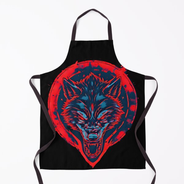 Item preview, Cyber Wolf – Neon Red and Blue Electric Alpha Beast designed and sold by Neer arts.