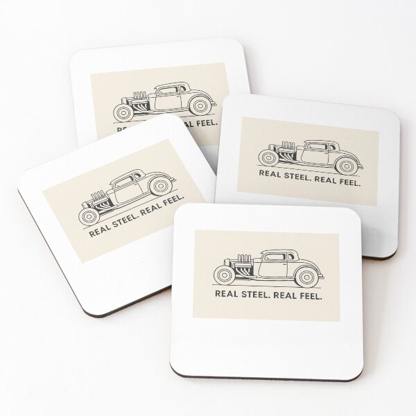 Item preview, Real Steel Real Feel Hot Rod Line Art – Minimal Classic Car Design designed and sold by Fleetwood1994.