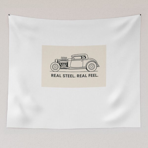 Item preview, Real Steel Real Feel Hot Rod Line Art – Minimal Classic Car Design designed and sold by Fleetwood1994.