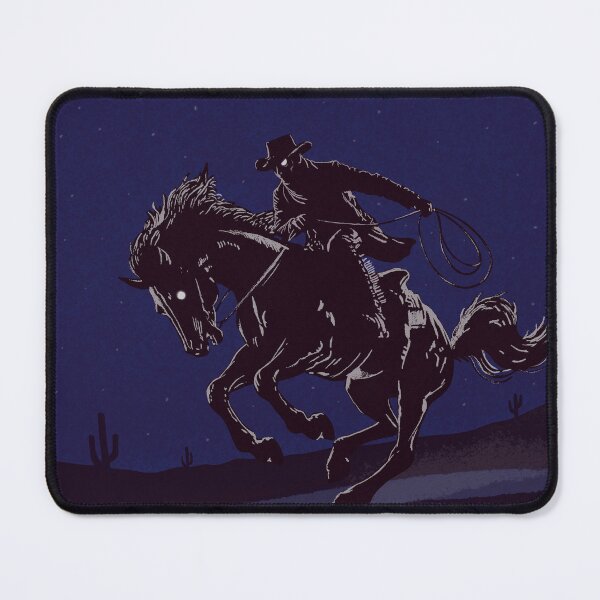 Item preview, Ghost Cowboy - Starry Desert Sky – Dark Western Night Illustration designed and sold by JpgBandits.