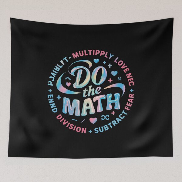 Item preview, Do The Math Multiply Love Add Hope Math Teacher Tie Dye  designed and sold by lilLilaBatArt.