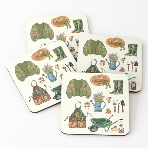 Item preview, Charming Cottagecore Garden Tools & Botanicals designed and sold by MaiZephyr.