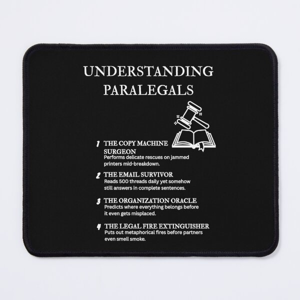 Item preview, Understanding Paralegals – Keeping Law Firms Alive One Binder at a Time – Black designed and sold by PsyFlow35.