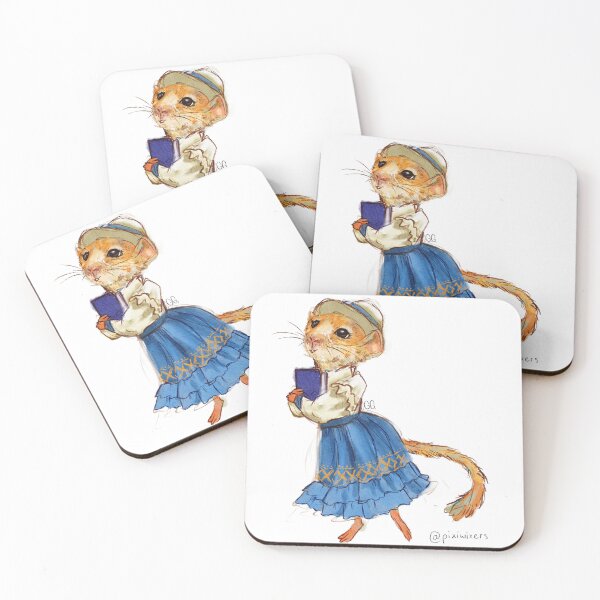 Item preview, Fancy Ladies series - Rhiannon the Dormouse Watercolour Illustration designed and sold by pixiegutsGB.